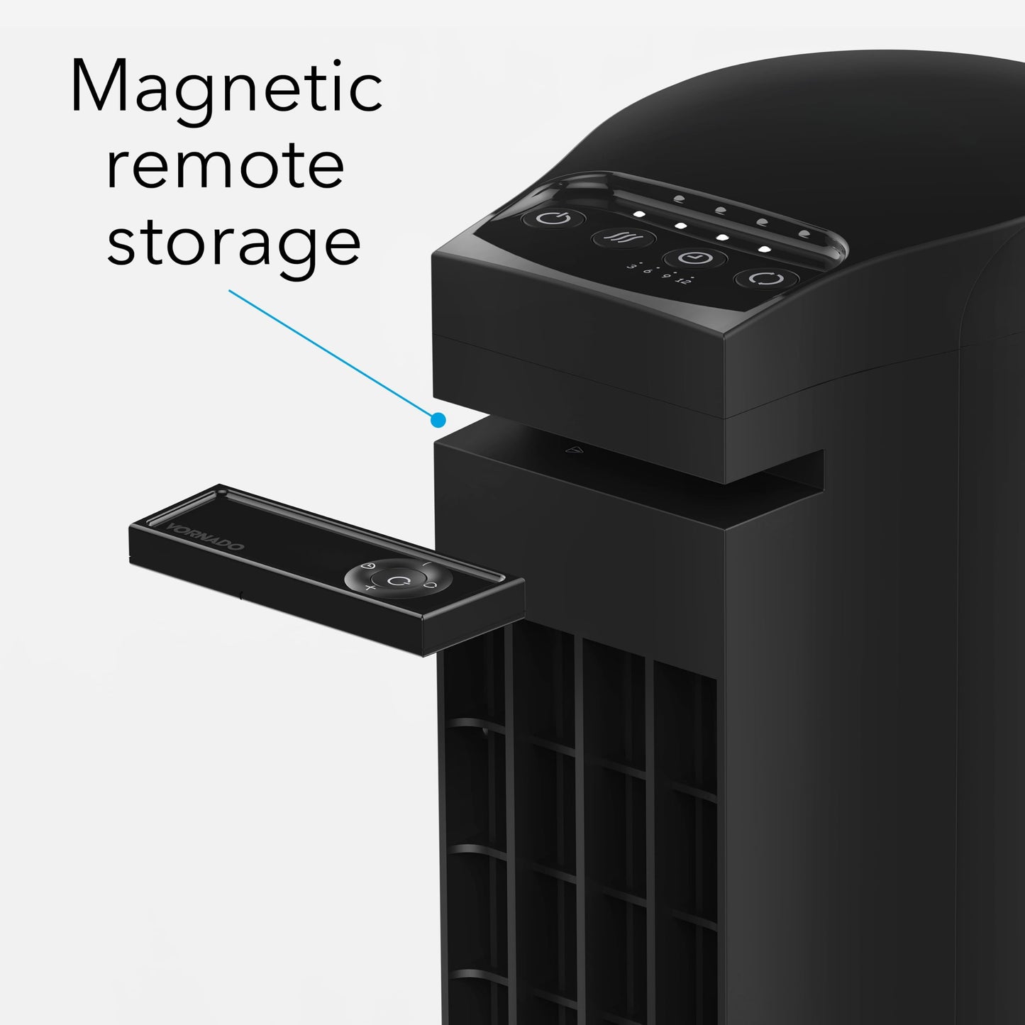 Elvynne 4T Oscillating Tower Fan, Remote Control, 40" Tall, 3-Speed, for Bedroom, Office, Home, Black