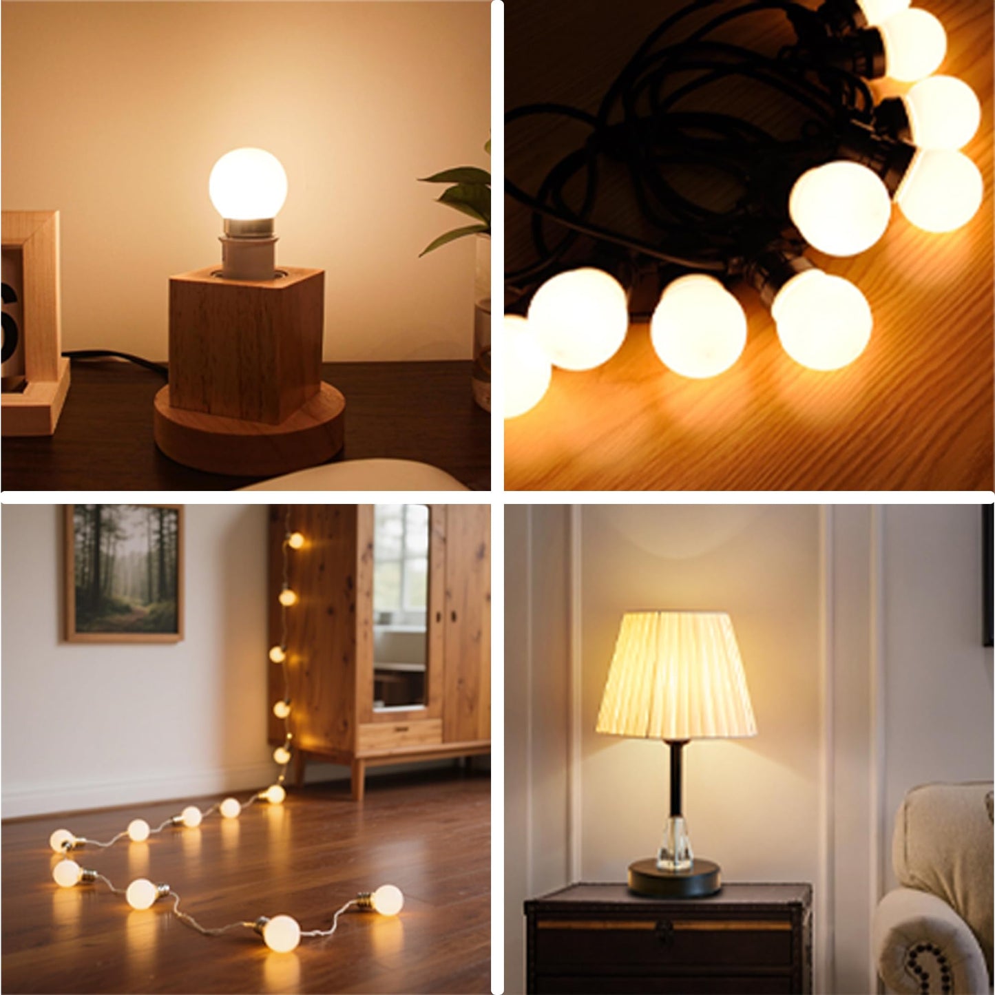 Figame G40 1.5W LED E26 4-Pk 2700K Soft Night Light