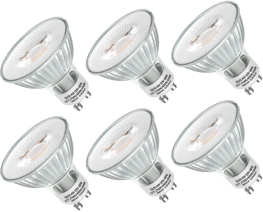 SerBion 6-Pack GU10 LED Bulbs Color Changing - 4 Watt Light Bulbs for Recessed Lighting, Track Lighting, Accent Lights(Not for Candle Warmers) - MR16