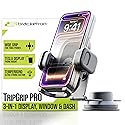 Bracketron TripGripPro Suction Cup Phone Mount for Car - 3-in-1 Tesla Phone Mount with 360° Rotation, Temperbond Suction Technology for Windshield