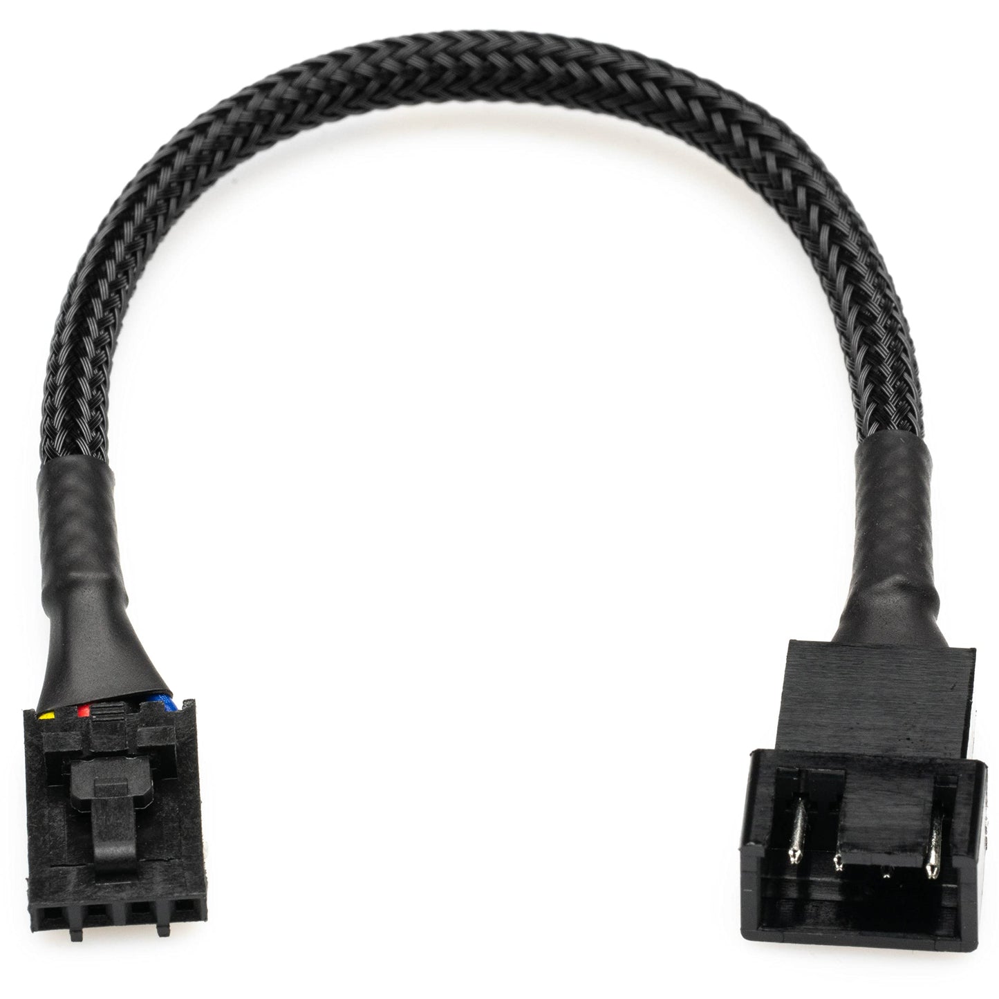 CRJ 4-Pin PWM PC Fan Adapter Cable for Dell Motherboards - 6-inch (15cm), Black Sleeved - Connect Standard PWM Computer Fans to Dell Latching 4-Pin