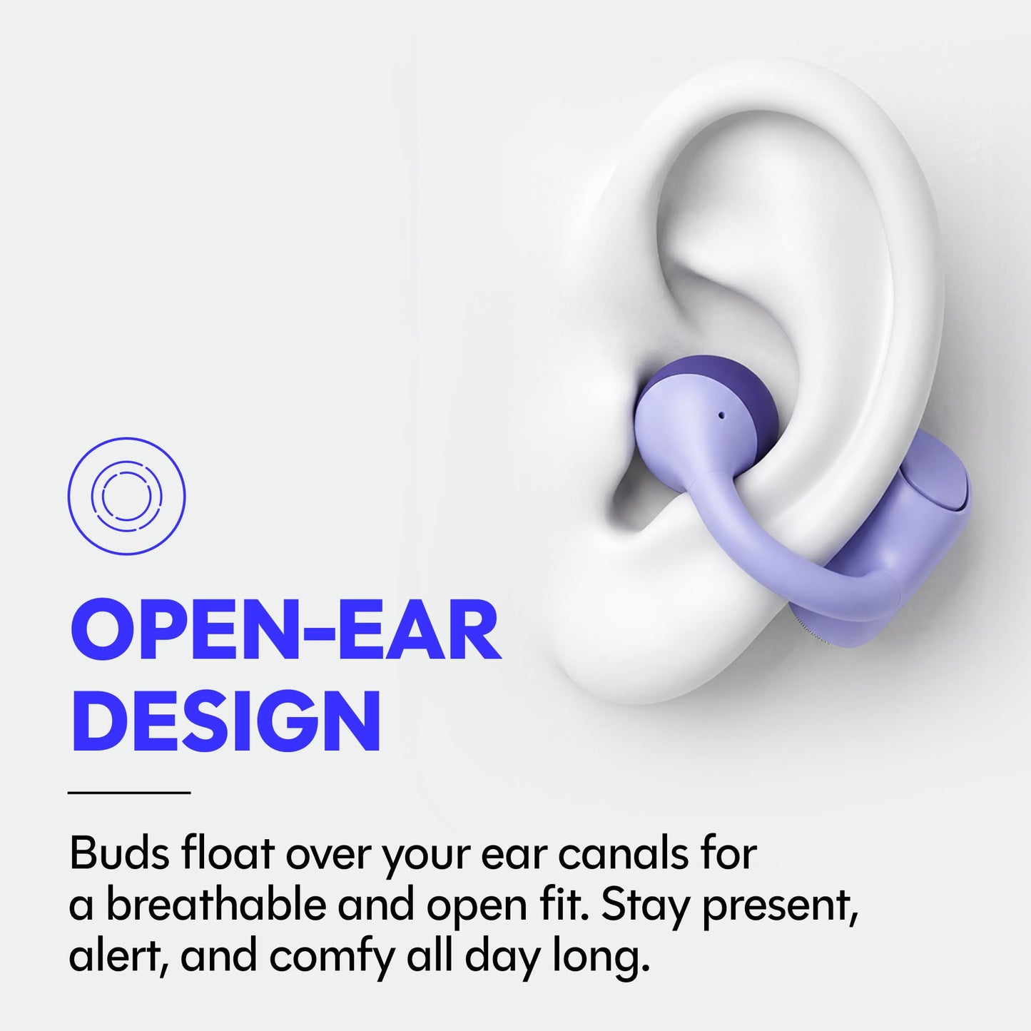 Raycon Everyday Clip On Earbuds - Open Ear Headphones, Lightweight Wireless Earbuds Bluetooth, Sweat & Water Resistant Earphones, Clip Earbuds
