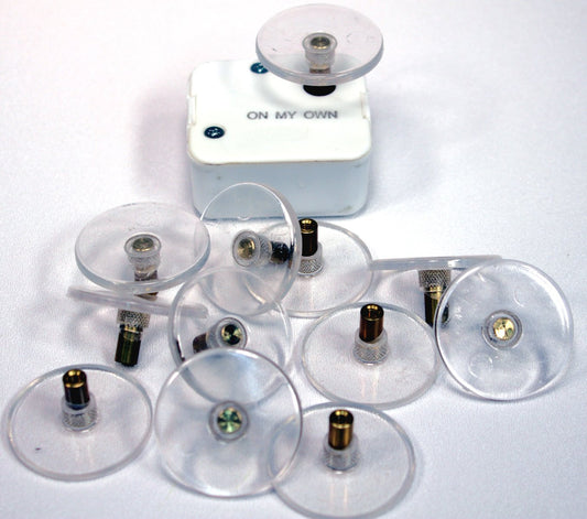 Creative Hobbies 1.5 Inch Round Clear Plastic Turntable for Wind Up Music Boxes, Pack of 12