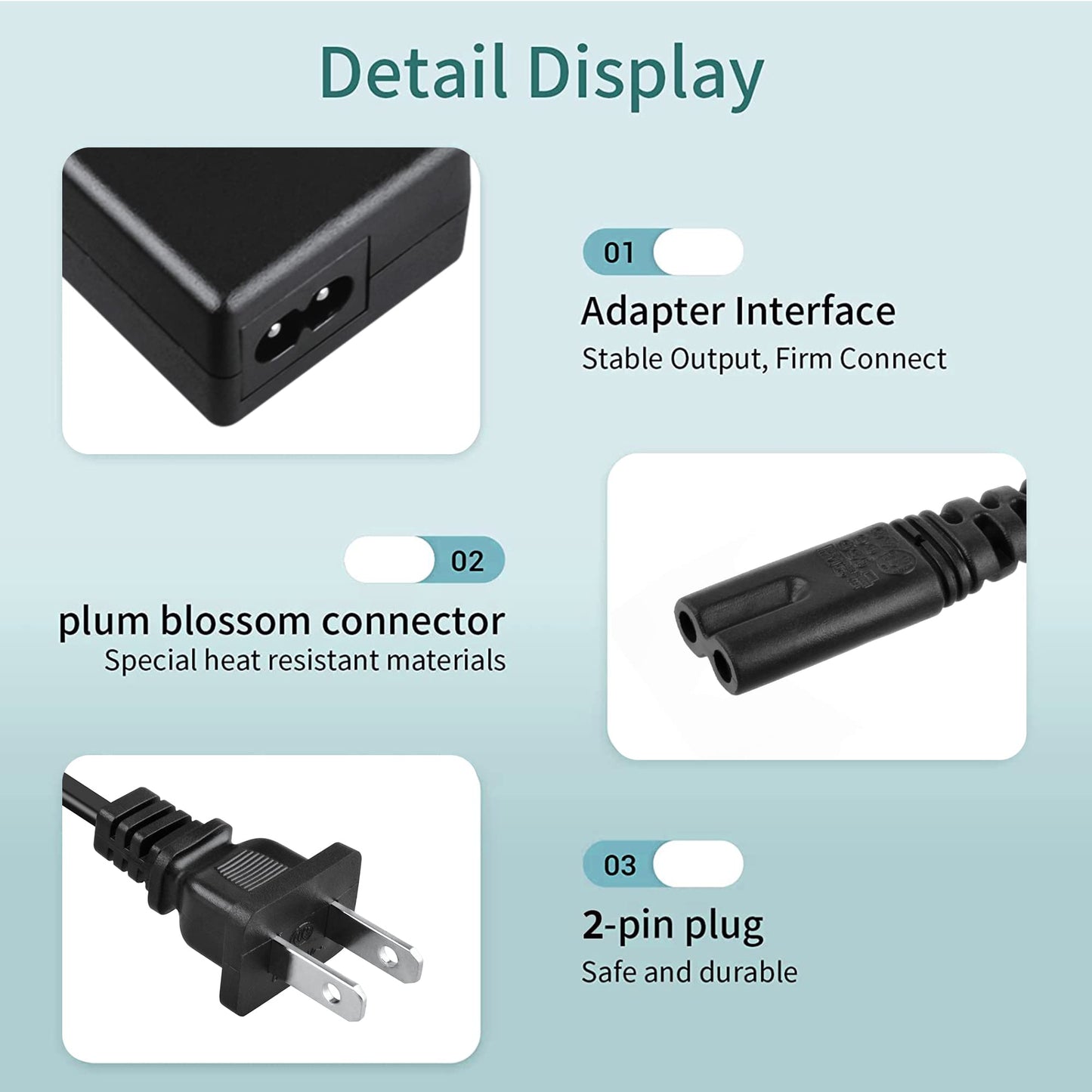 SLLEA AC Adapter for WD Elements 500GB WD5000C035-000 External Hard Drive Power Supply