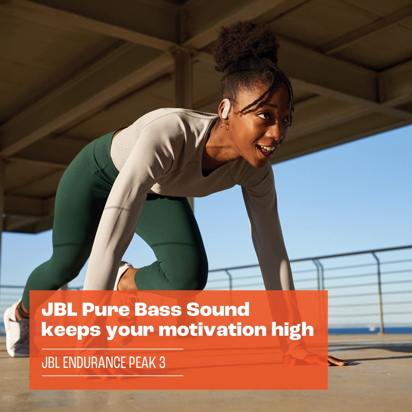 JBL Endurance Peak 3 Dust and Waterproof True Wireless Active Earbuds - Black (Renewed)