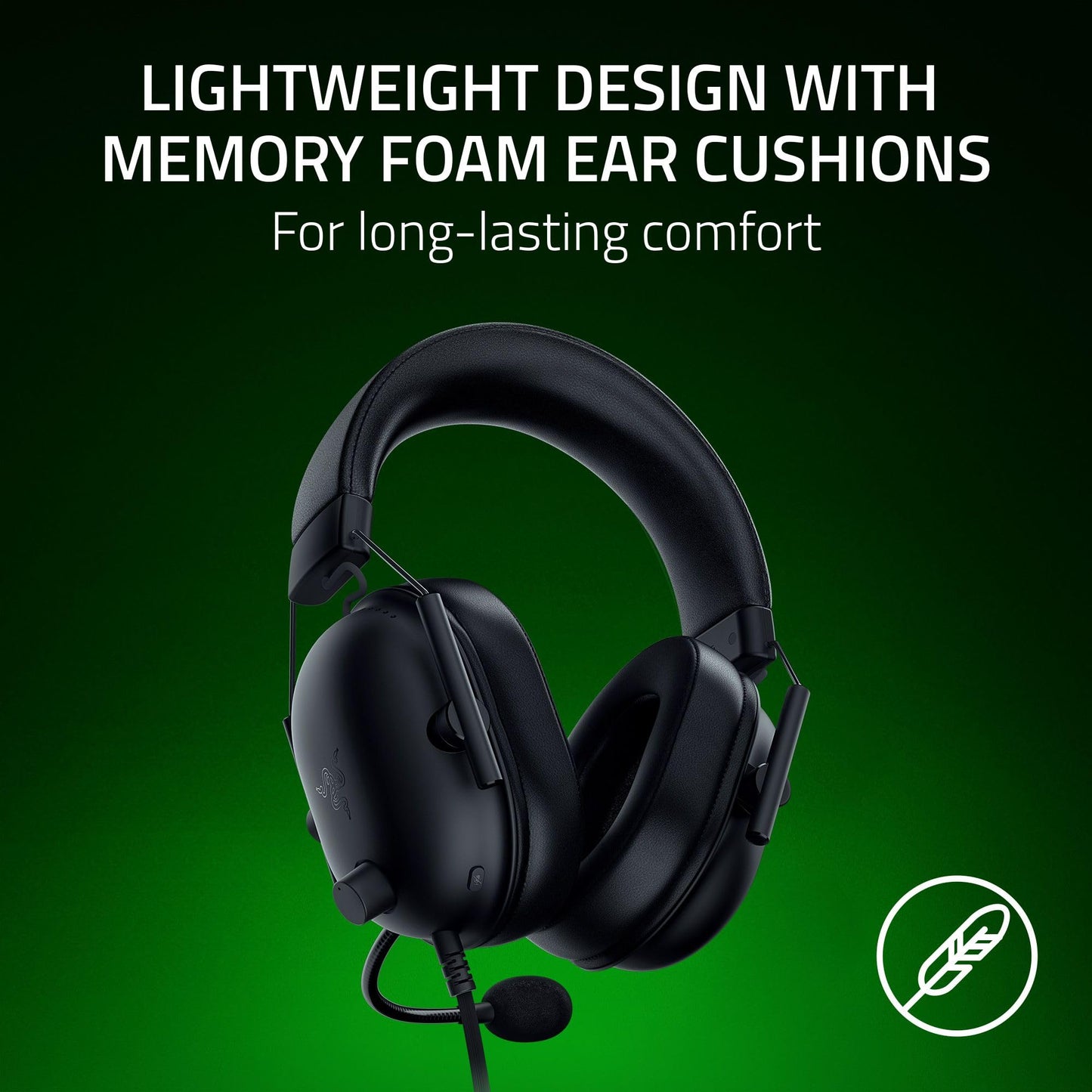 Razer BlackShark V2 X Xbox Gaming Headset: 50mm Drivers - Cardioid Mic - Lightweight - Comfortable, Noise Isolating Earcups - for Xbox Series X