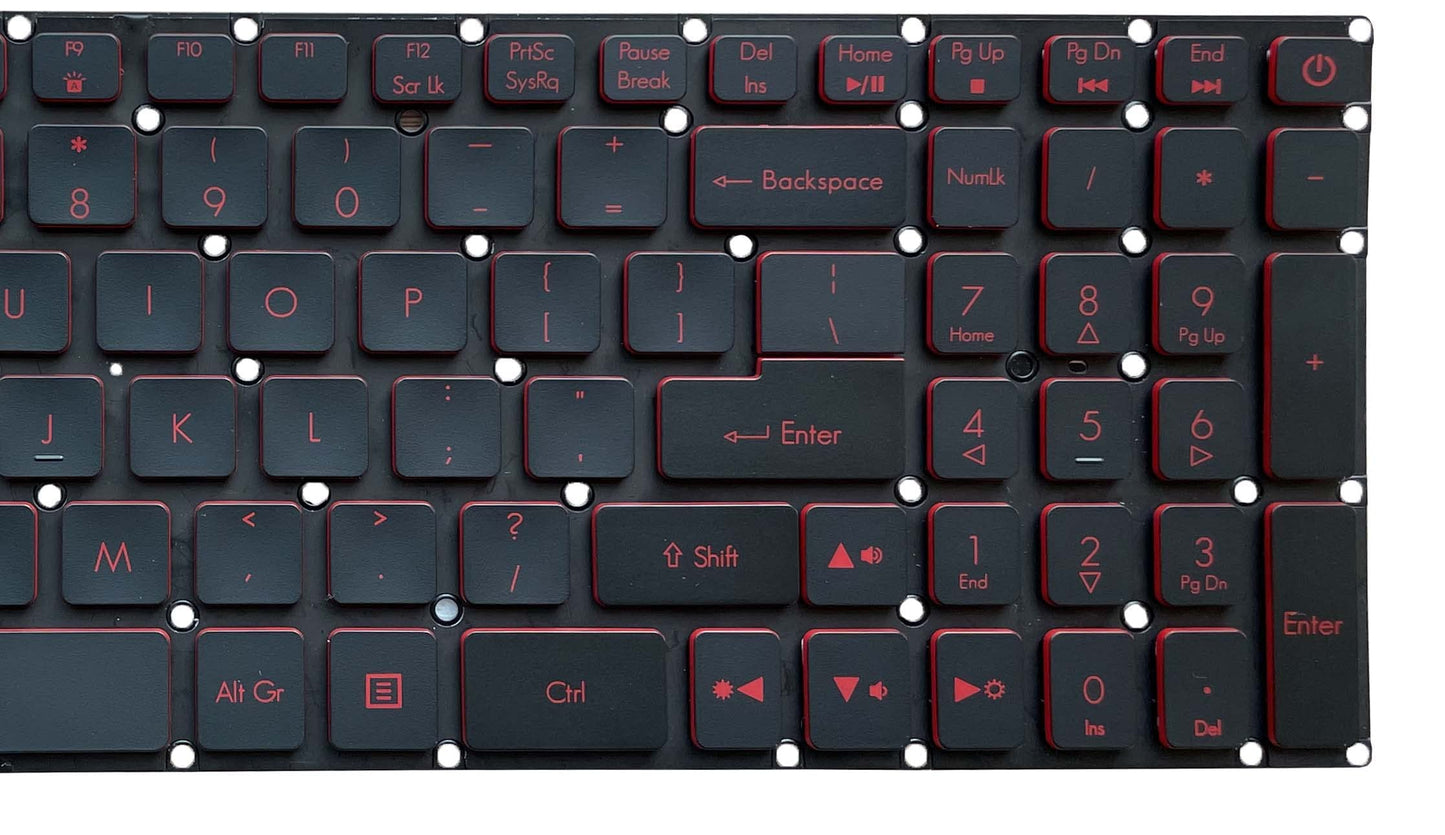 KB US Layout Notebook Keyboard for Acer Nitro 5 AN515 AN515-51 AN515-52 AN515-53 Series Laptop P/N: N17C1 N16C7 Series red Font, with Backlight,