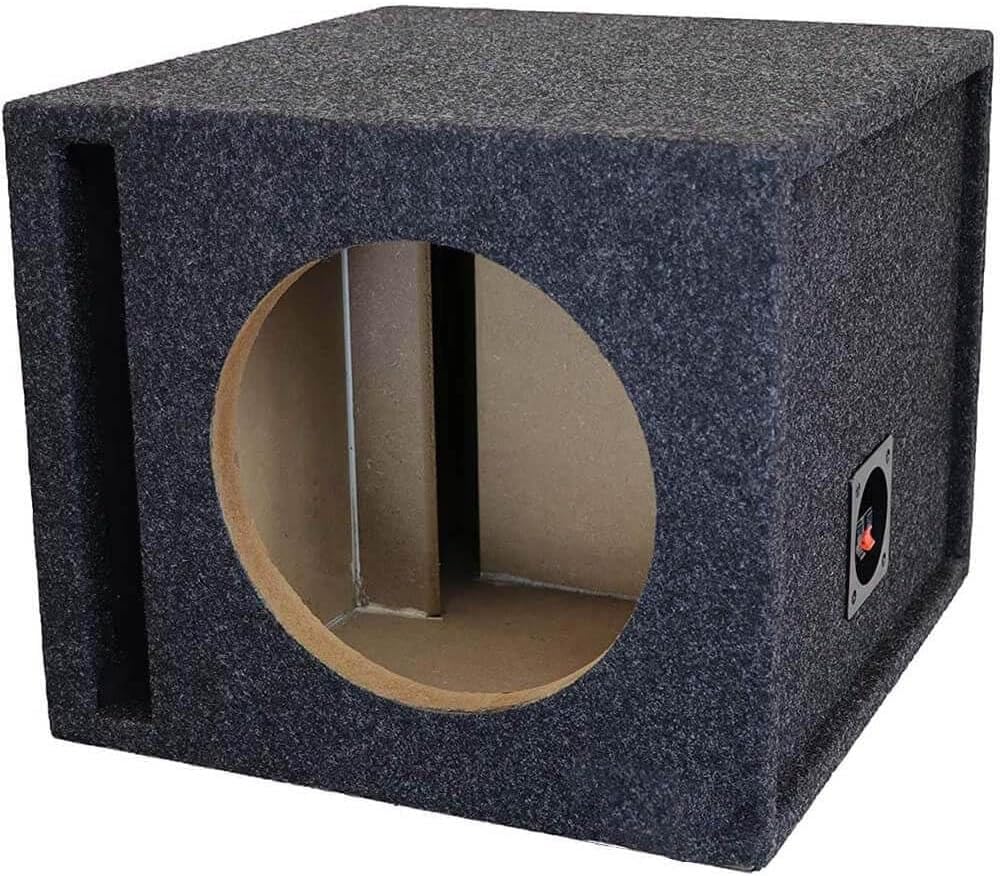 King Boxes Carpeted Universal Subwoofer Box, 12" Single Ported, S12V - Open Box