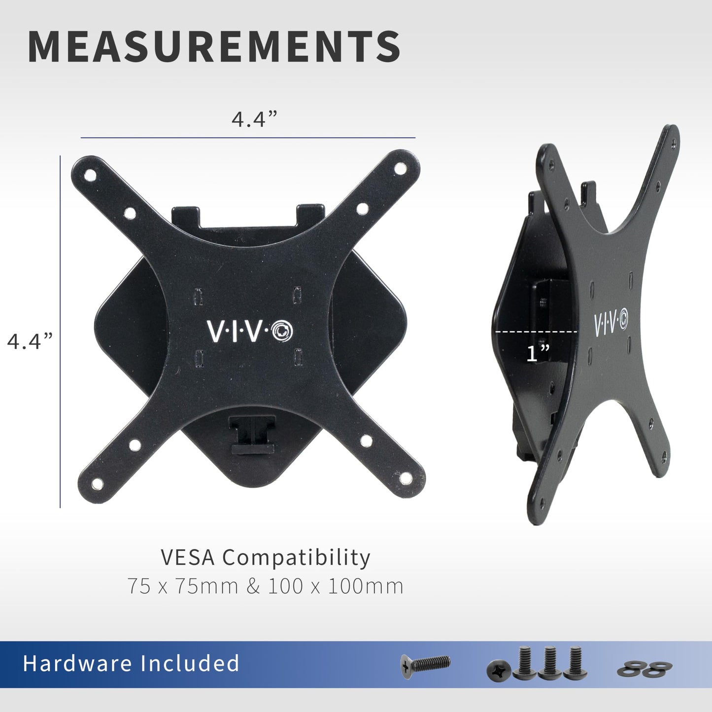 VIVO VESA Adapter Plate Bracket, Designed for Sceptre E275B Series Monitors, VESA up to 100x100, Black, MOUNT-SRC275