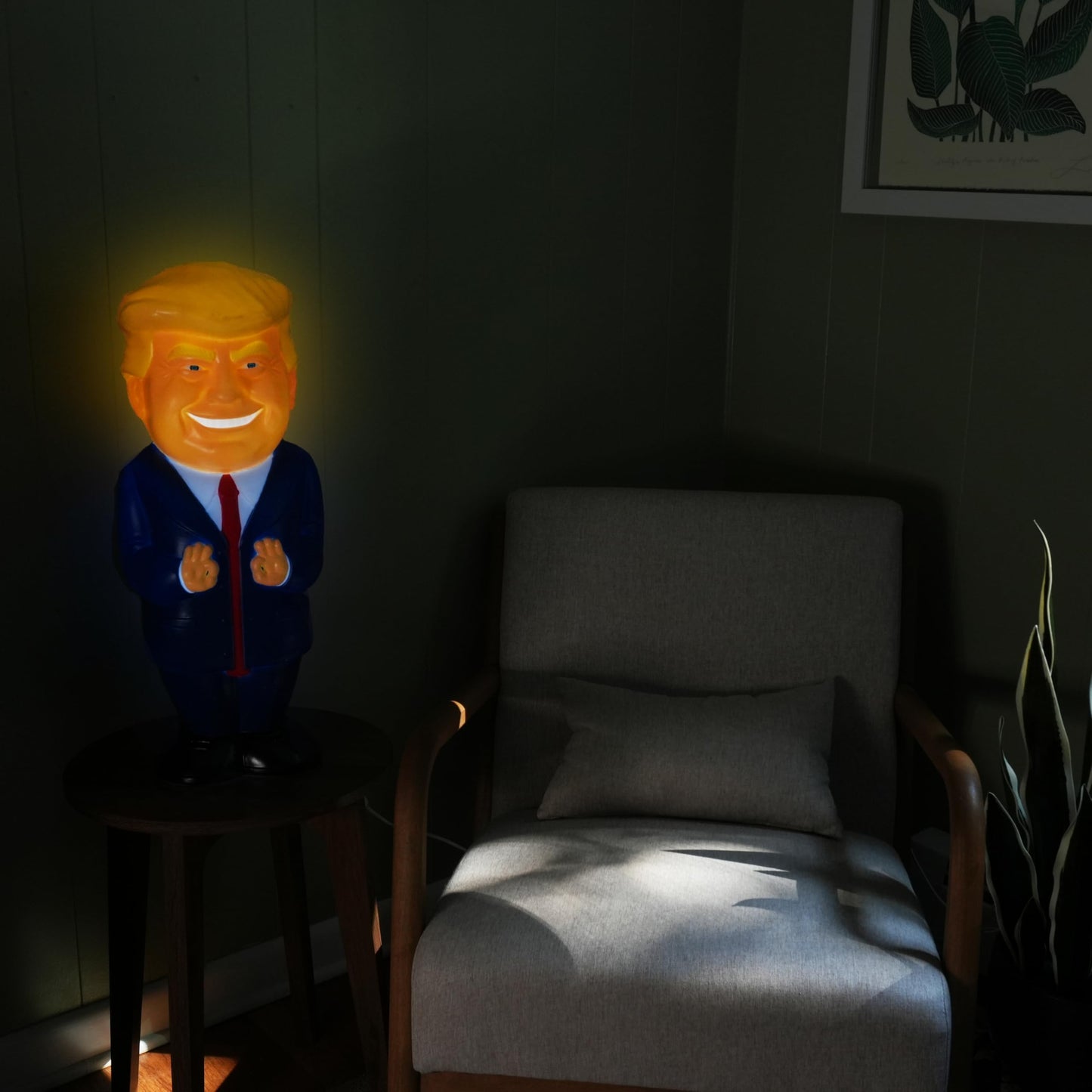 Goofballs 24-Inch Giant Trump Novelty Blow Mold Light - Retro Decor with Fun LED Lights for Indoor Use - Quirky Lamp for Kitchen or Party Display