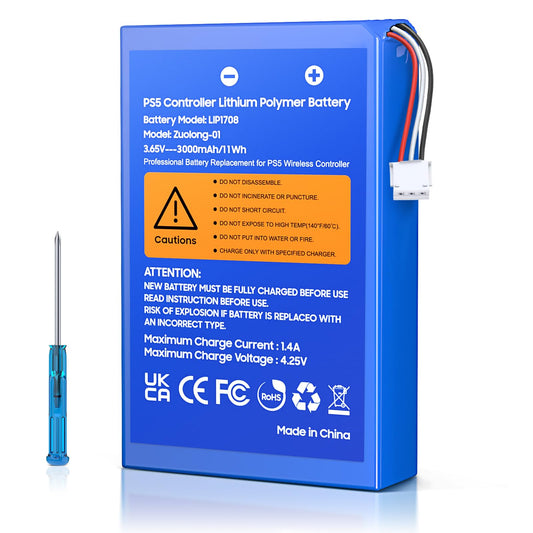 3000mAh PS5 Controller Battery, Rechargeable PS5 Battery Pack, DualSense Batteries Replacement for PlayStation 5 Controller (Not for PS 5 DualSense