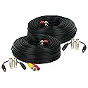 Amcrest 2-Pack 150 Feet Pre-Made All-in-One Siamese BNC Video and Power CCTV Security Camera Cable with Two Female Connectors for 960H & HD-CVI Camera