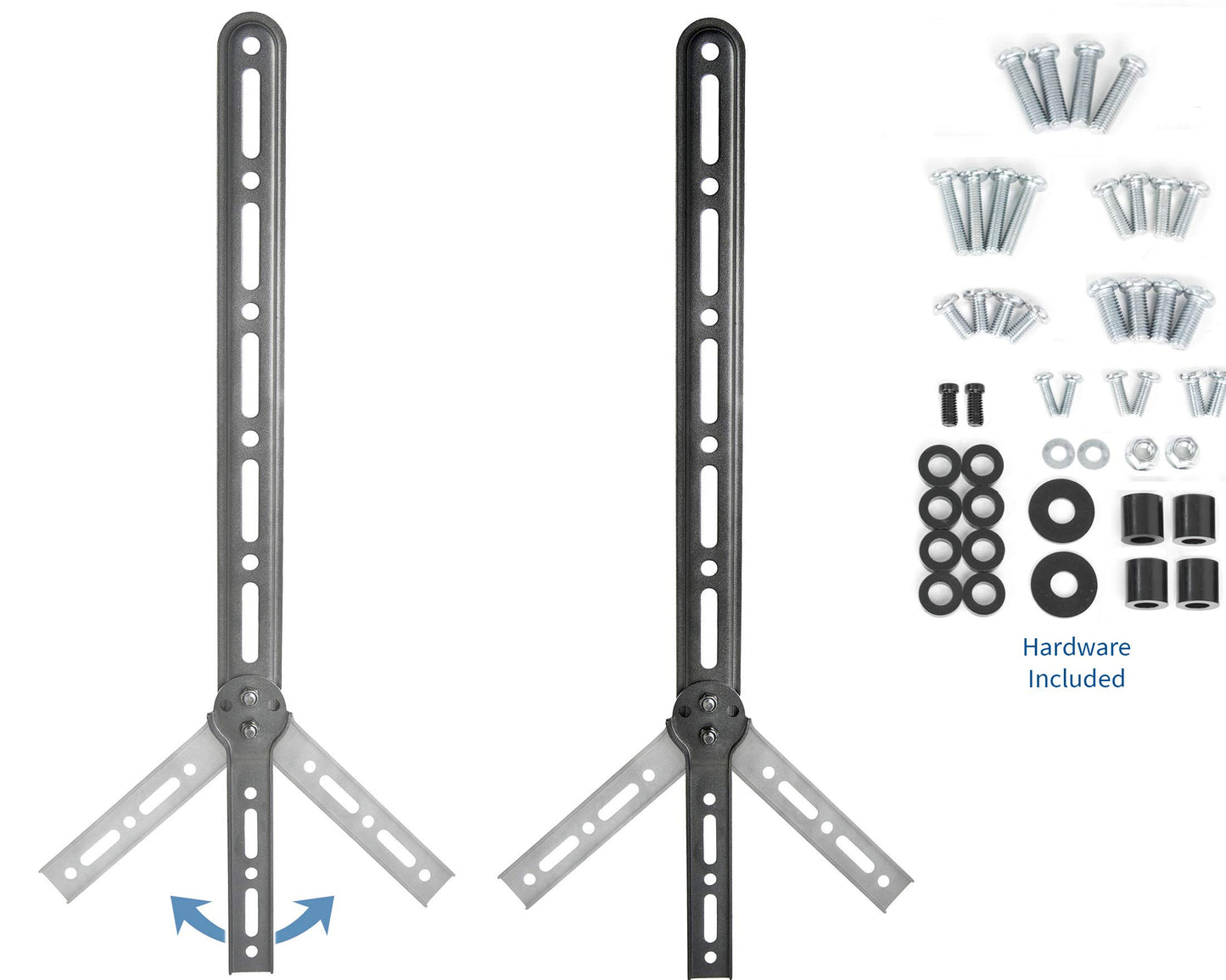 VIVO Universal Sound Bar Steel Bracket Speaker Mount Above or Below Wall Mounted TV, Fits Behind 23 to 65 inches Screens, 33 lbs. Capacity