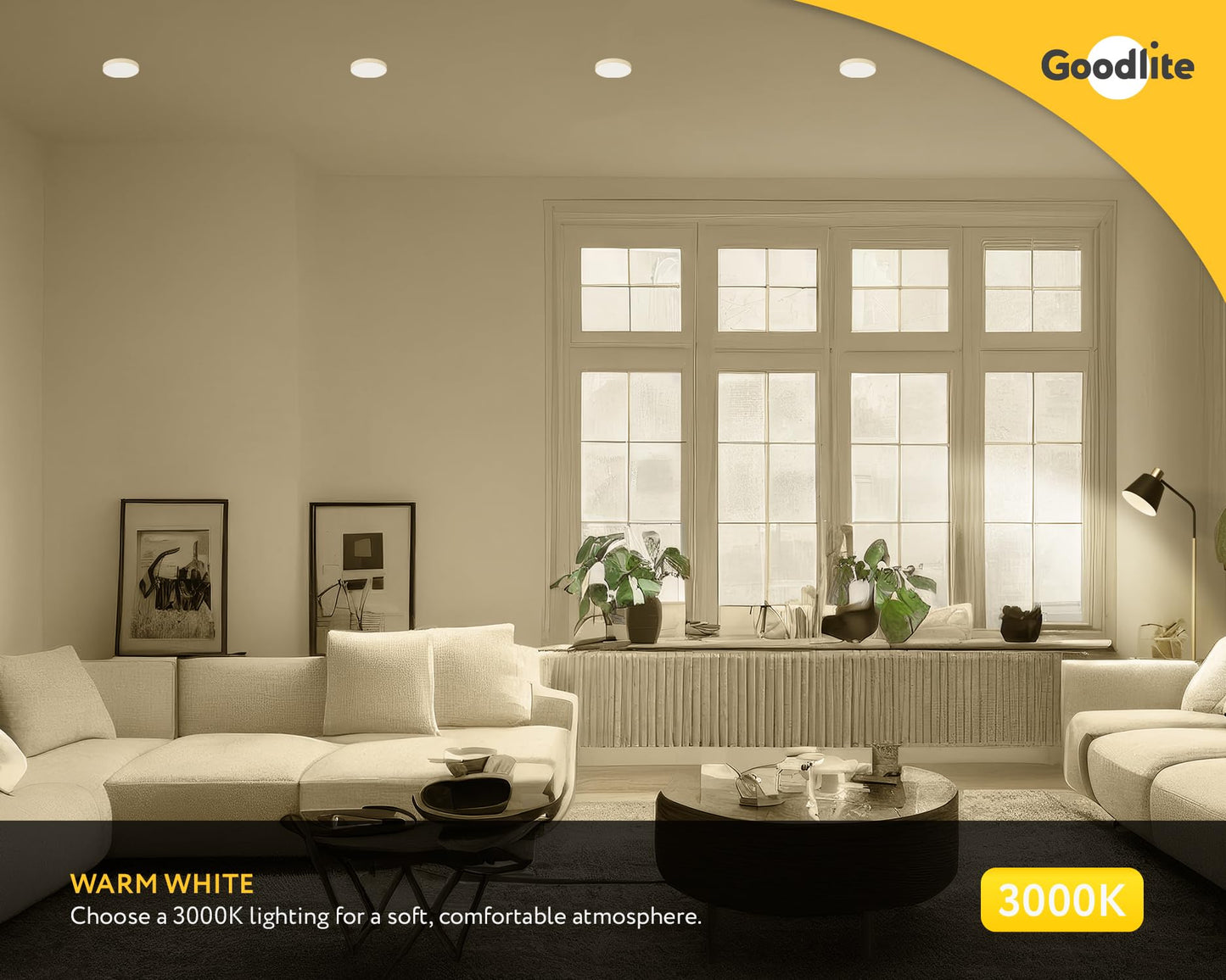 Goodlite A23 LED Filament Light Bulb 21W (Equivalent to 225W) - Dimmable, Warm White 3000K (30K), Clear Glass, E26, High Output 2900 Lumens, UL