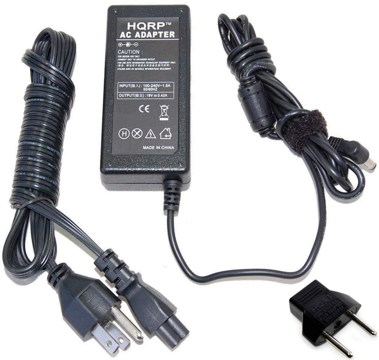 HQRP AC Power Adapter Works with MSI Cubi mini PC Series 2 3 Silent N 8 GL Desktop, Adaptor Power Supply Cord Plus Euro Plug Adapter