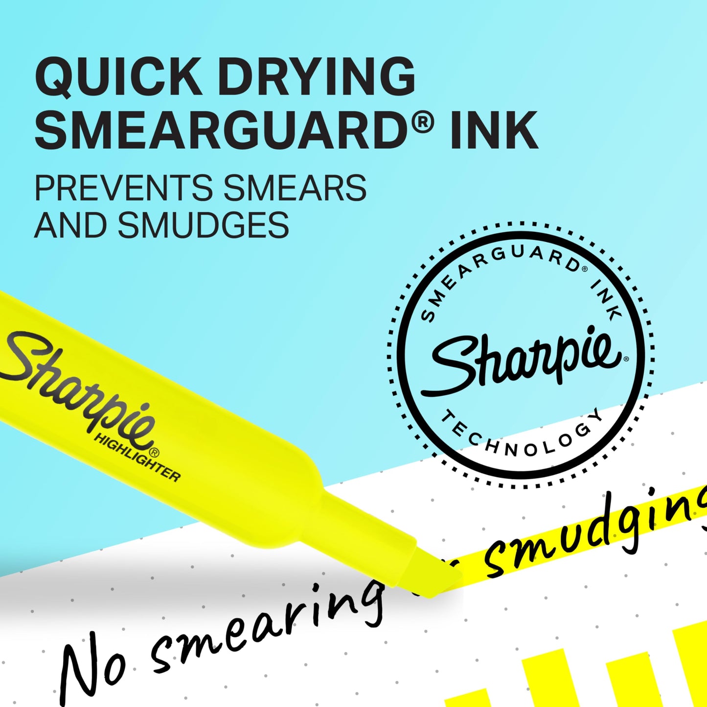 Sharpie 25162PP Accent Tank-Style Highlighter, Fluorescent Yellow, 2-Pack