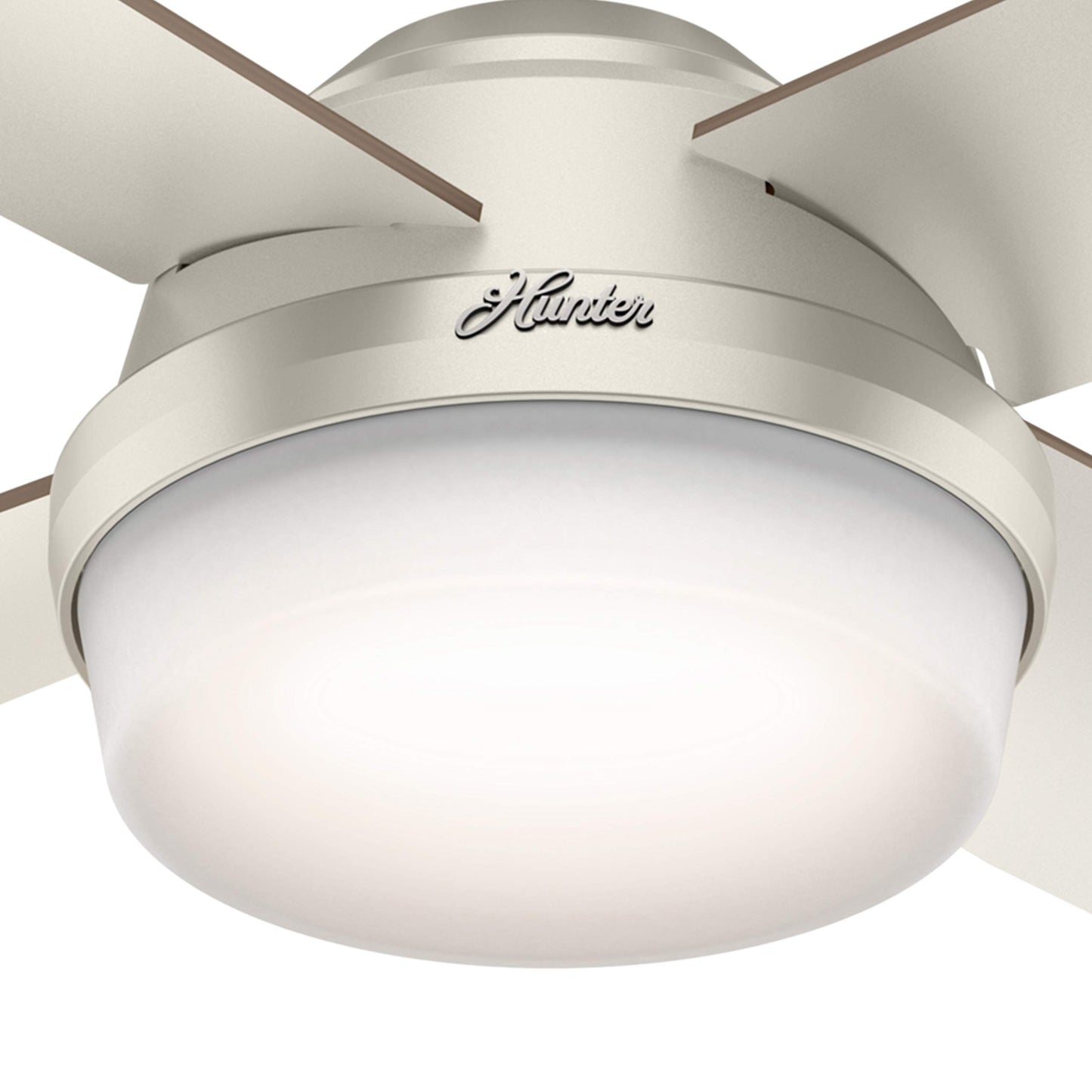 Hunter Fan 52 inch Contemporary Matte Nickel Indoor/Outdoor Ceiling Fan with LED Light Kit and Remote Control (Renewed)