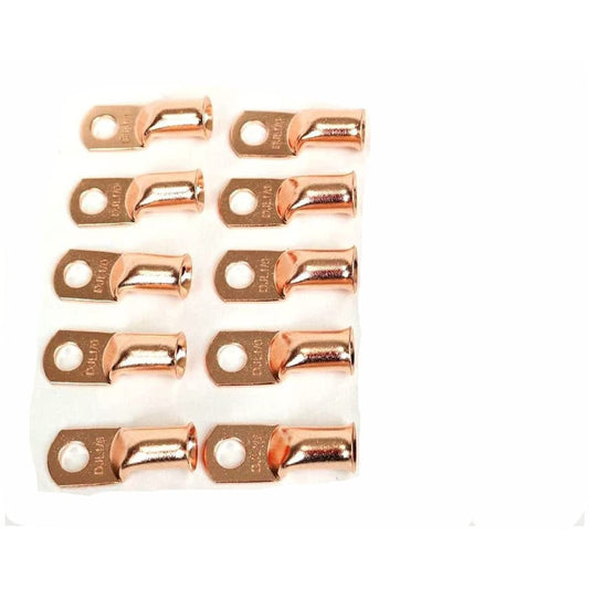 DEEJAY LED TBH0GA10PINKBLK 10 Pack Crimp Connector Style for 0 Gauge Wire Pink/Black Tube Insulators