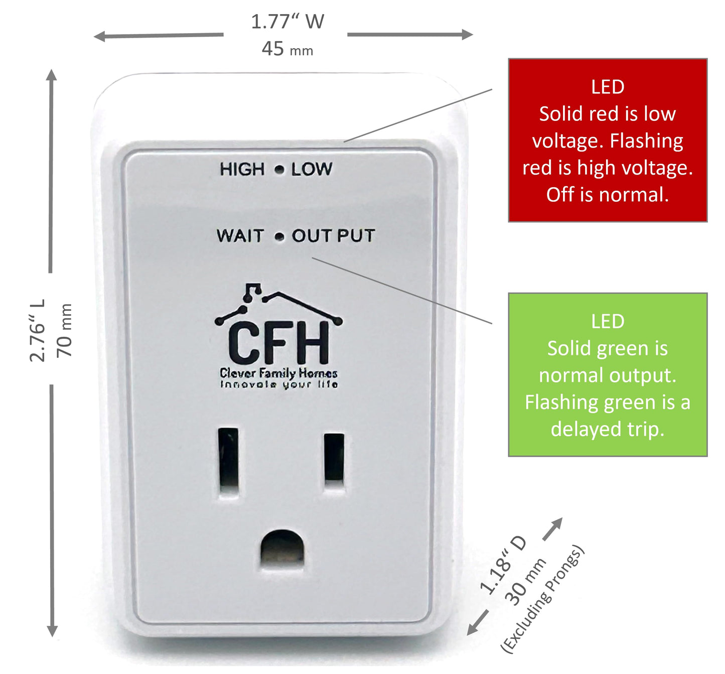 Mini 10-Amp 1200-Watt Surge Protector Smart Plug with Outlet Saver Power Cord