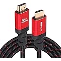 Ritz Gear 4K HDMI 2.0 Cable 3 ft. 18 Gbps Ultra High Speed Braided Nylon Cord & Gold Connectors - 4K@60Hz/UHD/3D/2160p/1080p/ARC & Ethernet.