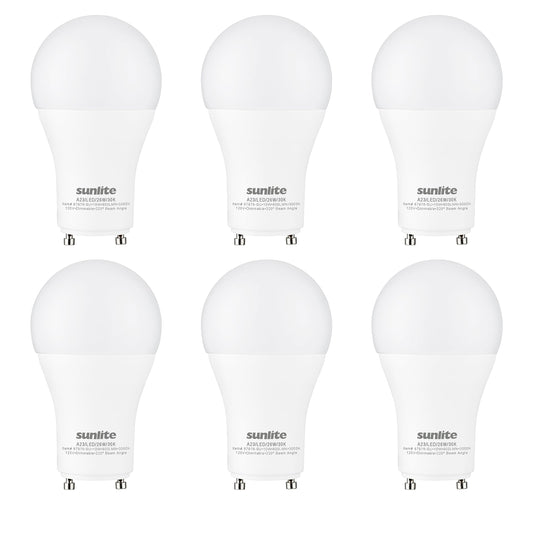 Sunlite A19 GU24 Dimmable Light Bulb, 9 Watts (60W Equivalent) 800 Lumens, 2 Prong LED Twist and Lock Base, 90 CRI, ETL Rated for Enclosed Fixtures
