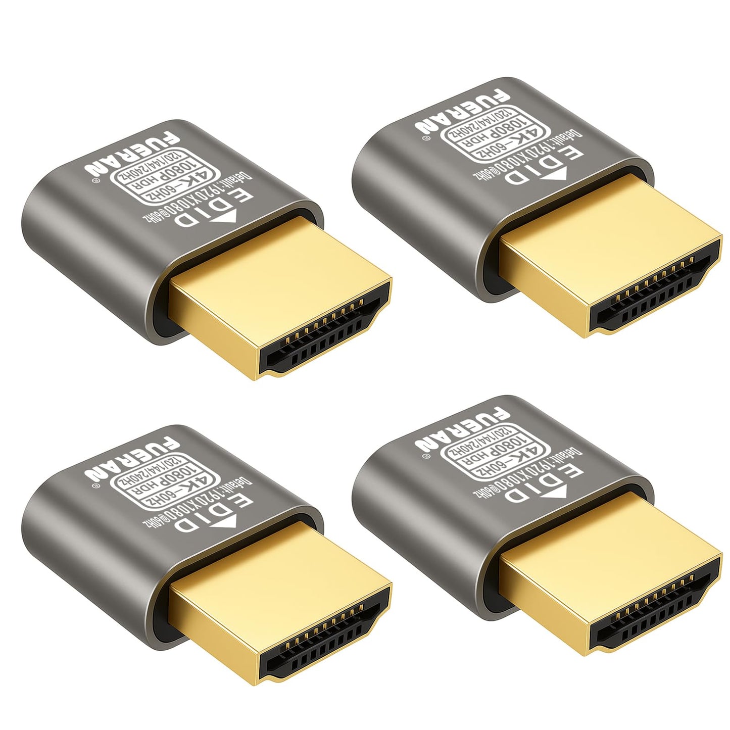 FUERAN HDMI Dummy Plug 4K HDR,edid Emulator Virtual Display Adapter,hdmi Headless Adapter 4K@60Hz?2560X1440@120/144Hz?1080P@120/144/240Hz