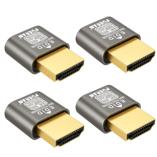 FUERAN HDMI Dummy Plug 4K HDR,edid Emulator Virtual Display Adapter,hdmi Headless Adapter 4K@60Hz?2560X1440@120/144Hz?1080P@120/144/240Hz