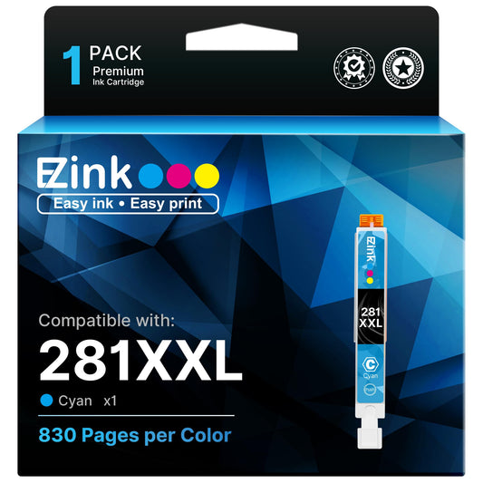 E-Z Ink Compatible Ink Cartridge Replacement for Canon 281XXL CLI-281XXL to use with TR8620a TR8620 TS702a TS9520 TS9521C TR8520 TS6220 TS6320 TS8220
