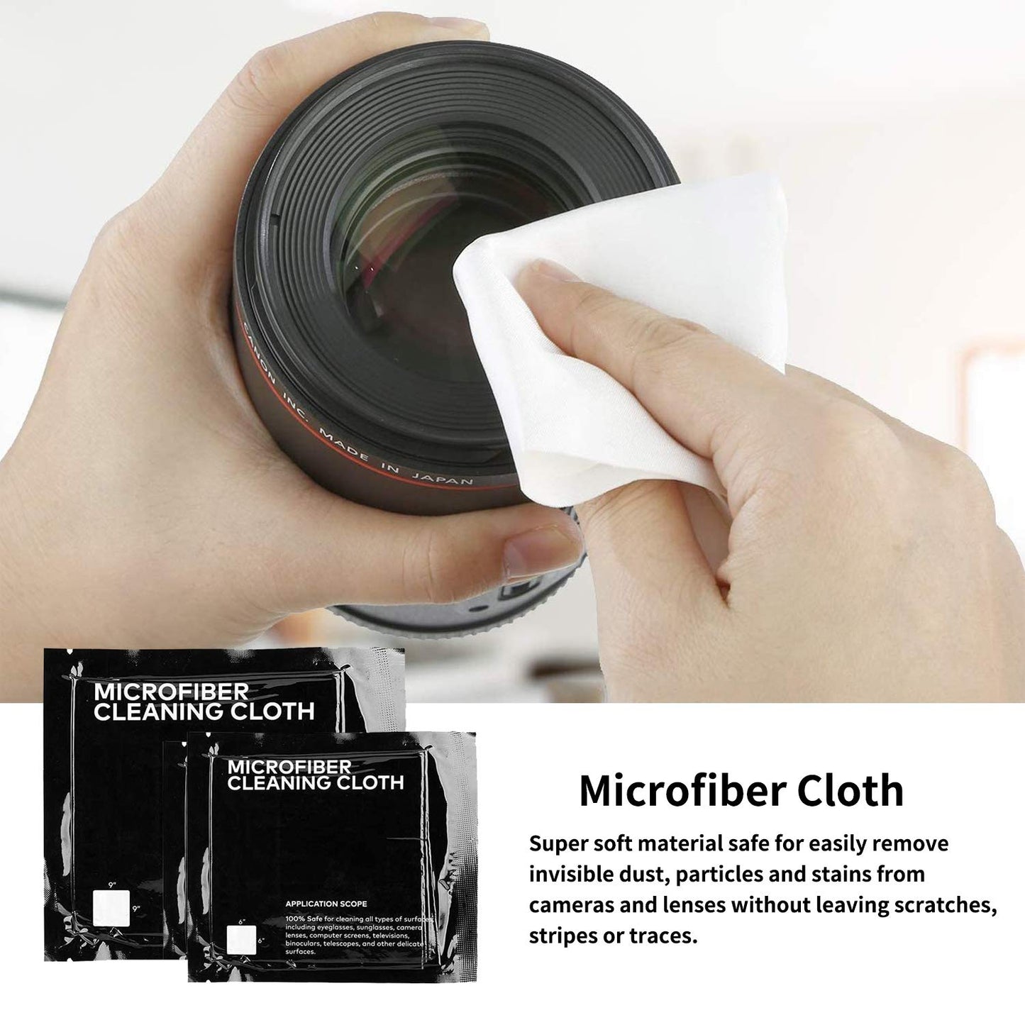 KuuZuse Professional DSLR Camera Cleaning Kit with APS-C Cleaning Swabs, Microfiber Cloths, Camera Cleaning Pen, for Camera Lens, Optical Lens