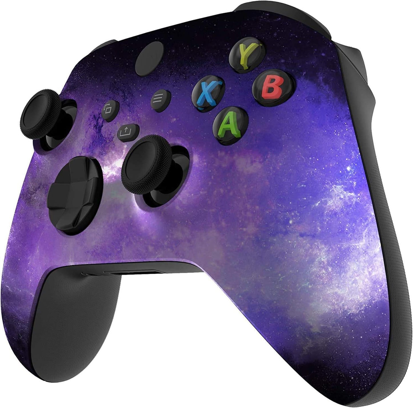 Custom Soft Touch Design Custom Gaming Controller -Soft Shell for Comfort Grip X for Xbox Series (Purple Galaxy)