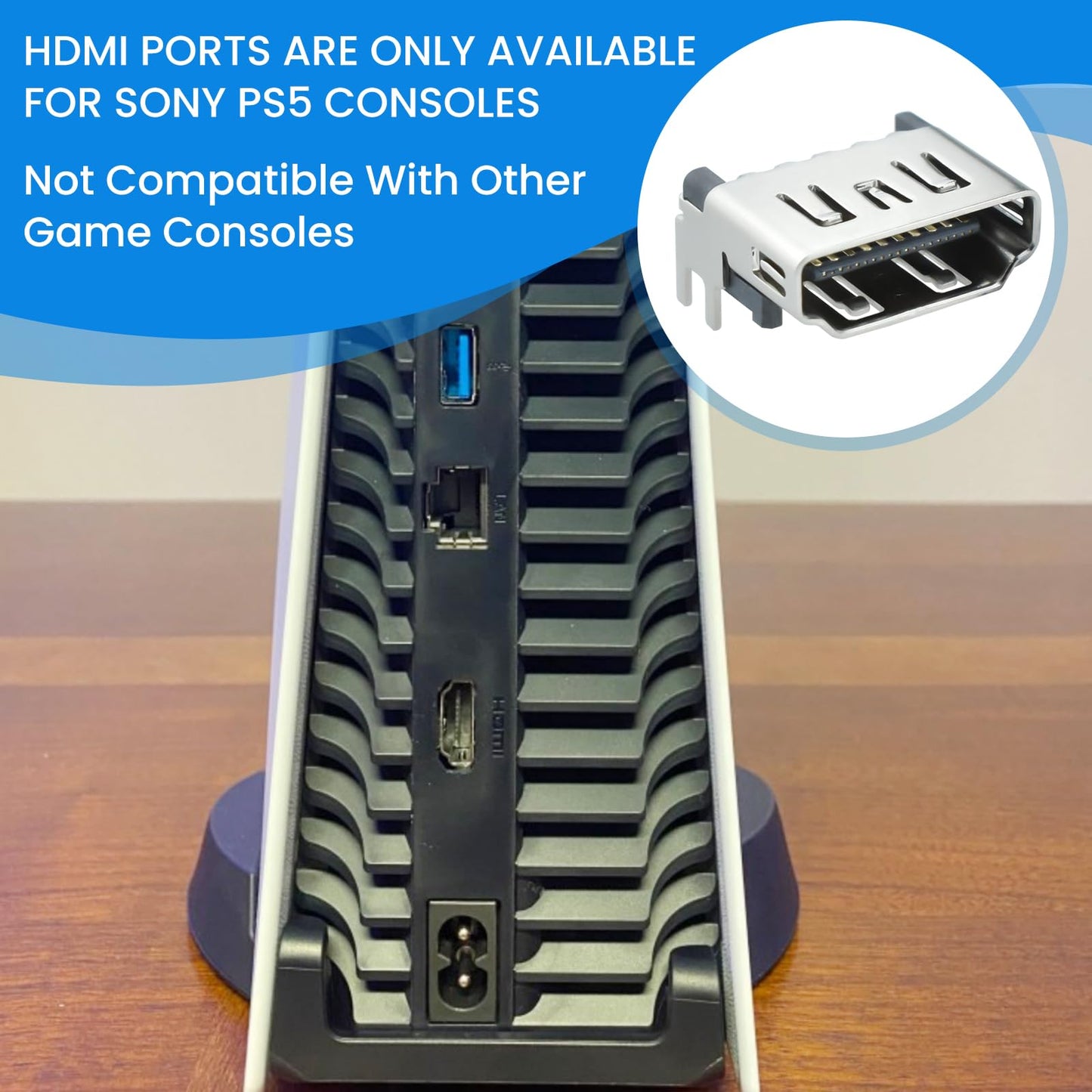 SATUY 2 Pcs HDMI Port Replacement for PS5, HDMI Port Socket Connector for Playstation 5, HDMI Socket Jack Interface Connector Repair Tool Kit for PS5
