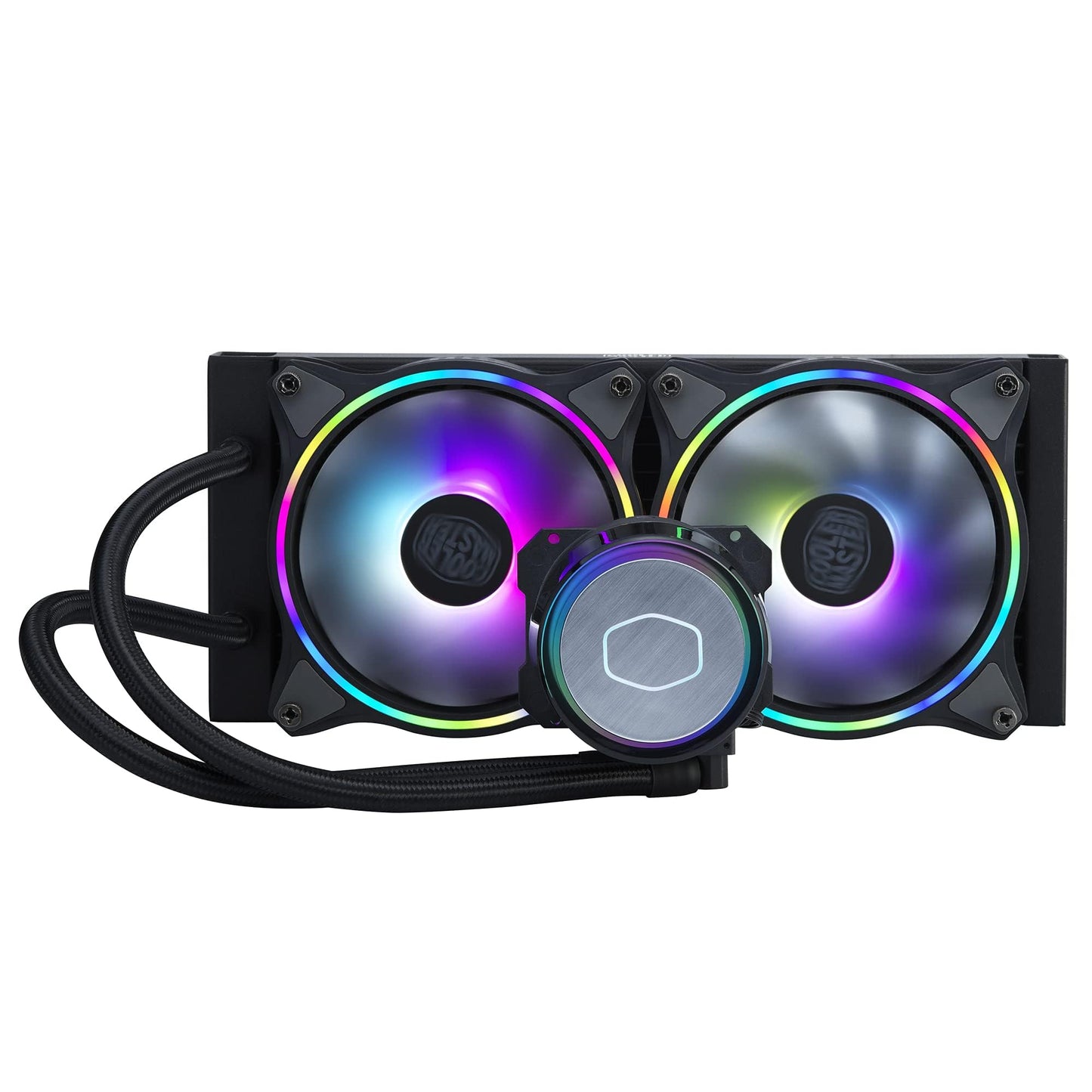 Cooler Master MasterLiquid ML240 Illusion CPU Liquid Cooler - AIO Water Cooling System, 3rd Gen Pump, 2 x 120mm ARGB Halo Fans, 240mm Radiator, ARGB