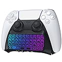 TiMOVO RGB Backlight Keyboard for PS5 Controller, Wireless Bluetooth Keypad Chatpad for PlayStation 5 Controller, Mini PS5 Multi-Color Game Keyboard