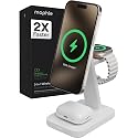 Mophie Snap+ 3-in-1 Wireless Charging Stand - MagSafe & Qi2 Certified, Compatible w/iPhone 17/16/15/14/13/12, Apple Watch, AirPods - Multi-Device