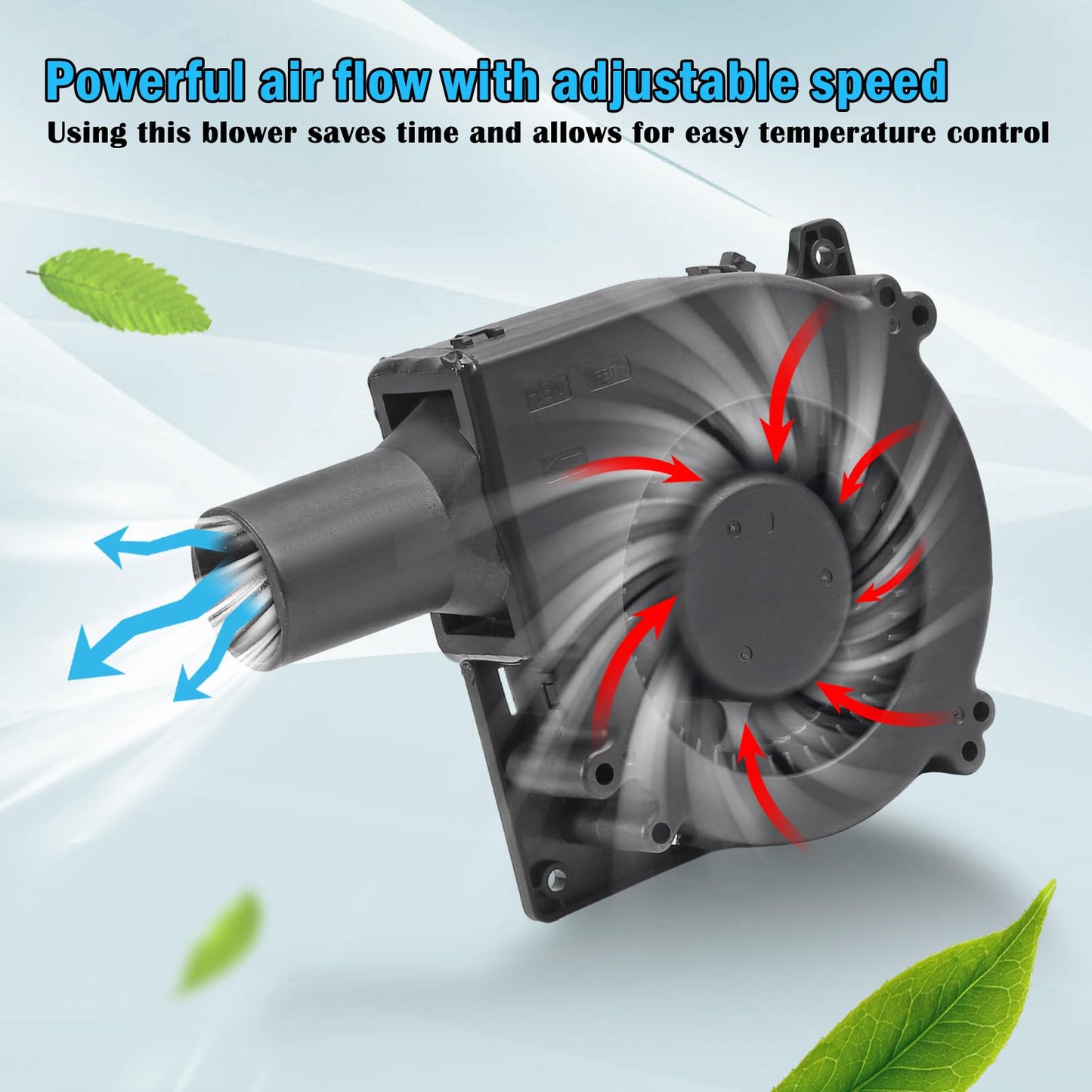 120mm 12V BBQ Blower Fan ,120mm x 32mm Dual Ball Blower Fan 12V with 110v - 240v AC Plug Variable Speed Controller for Ventilation,Outdoor Barbecues