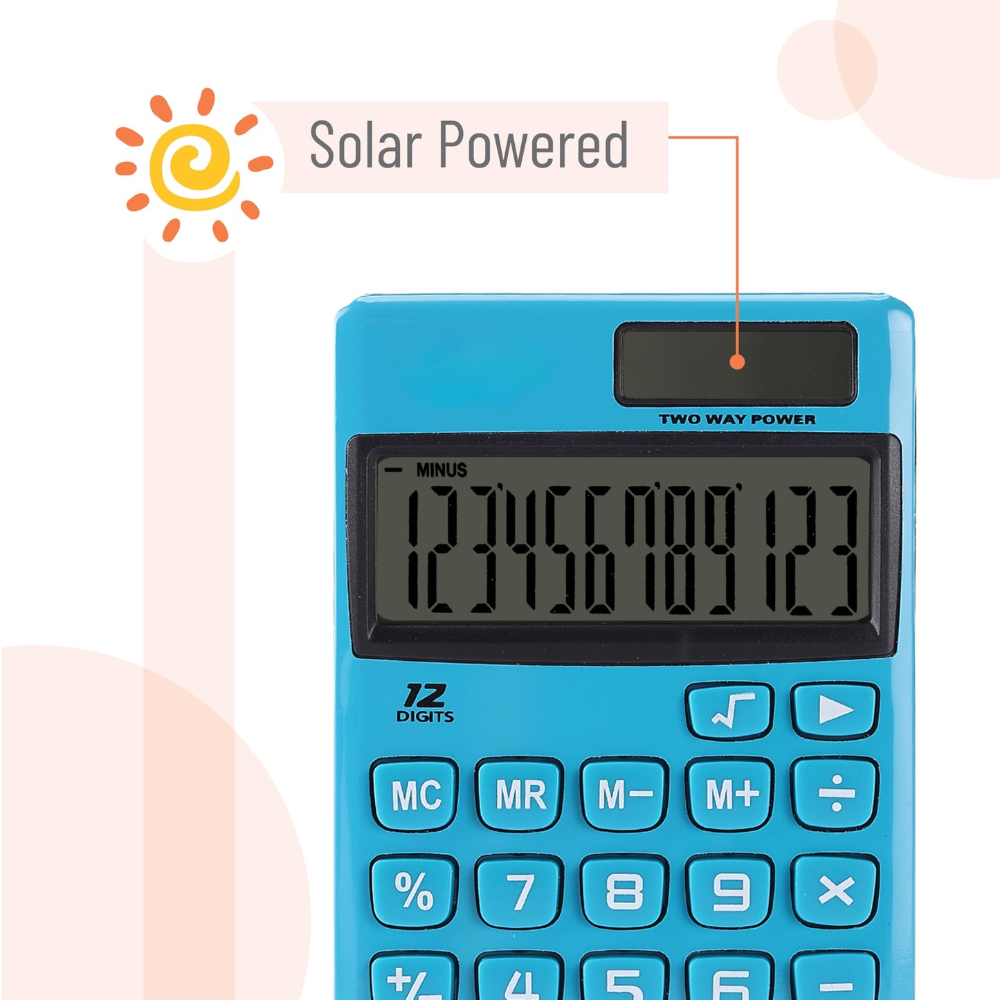 Mr. Pen- Standard Function Calculator, 12 Digits, Solar Calculator, Basic Office Calculators