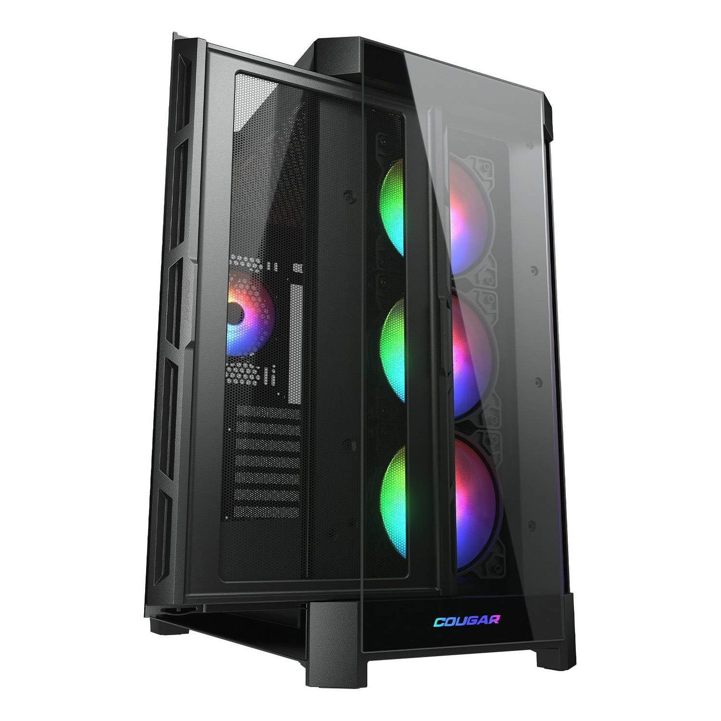Cougar Gaming Duoface Mid Tower Case Series, Supporting 390mm Graphics Card, Incredible RGB Lighting, Two Distinct Front Panels Included, Mesh