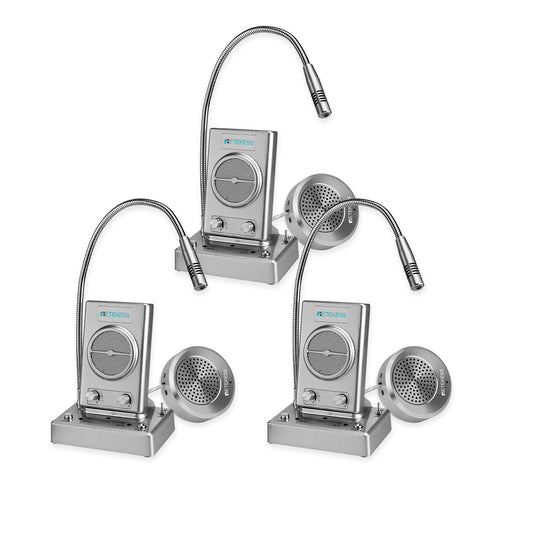Retekess TW102 Window Intercom,Intercom System,8M Microphone,Connect Wireless Mic,Speaker for School,Hospital,Express(3 Pack)