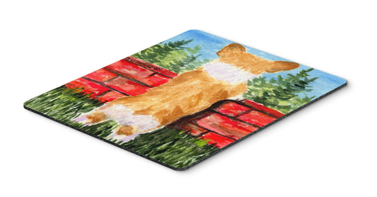 Caroline's Treasures SS8870MP Corgi Mouse Pad, Hot Pad or Trivet for Home Office Gaming Working Computers Laptop Mouse Mat,Washable Large Mousepad