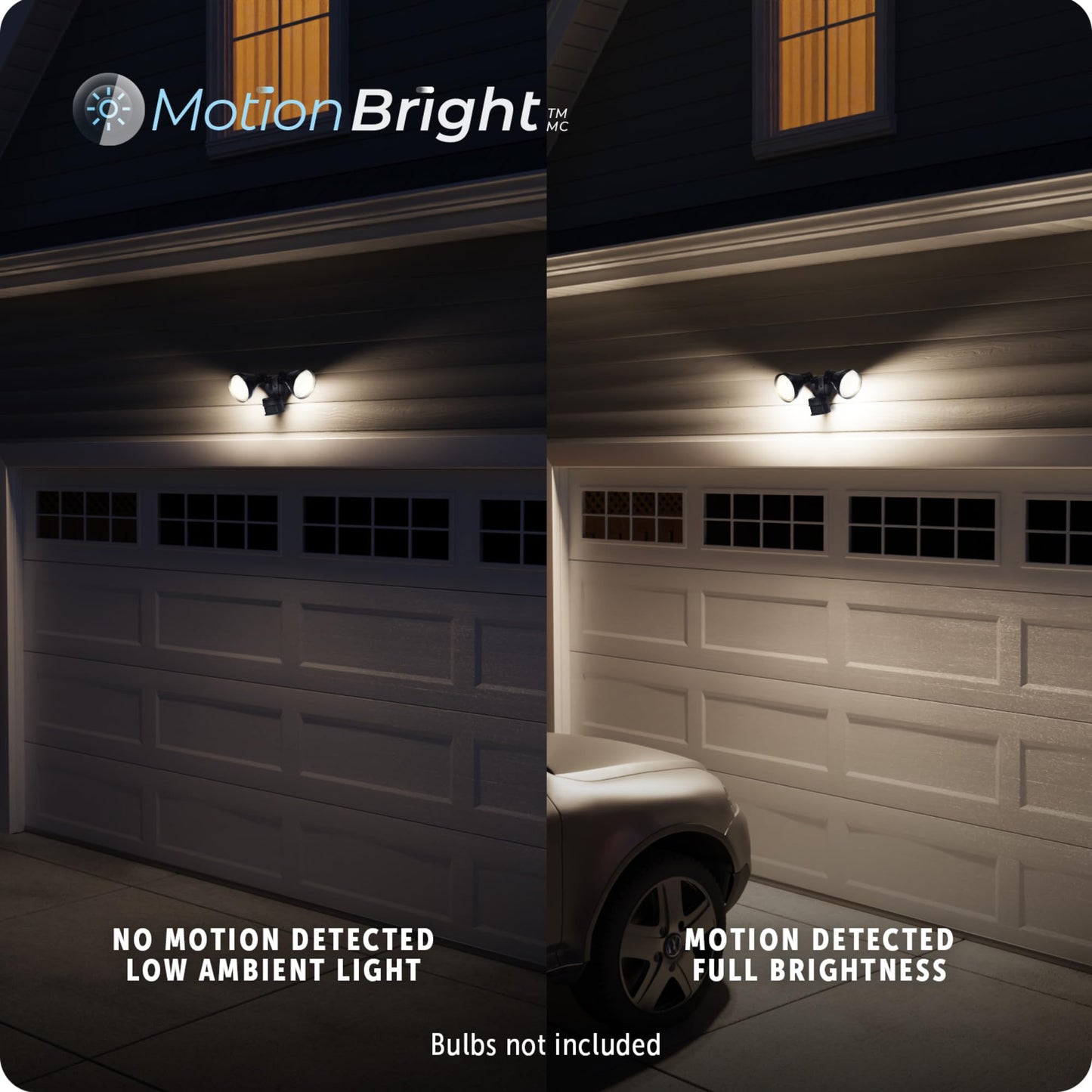 Globe Electric 17000140 180-Degree 240 W Twin Head Black Hardwired Motion Sensor Security Flood Light with MotionBright