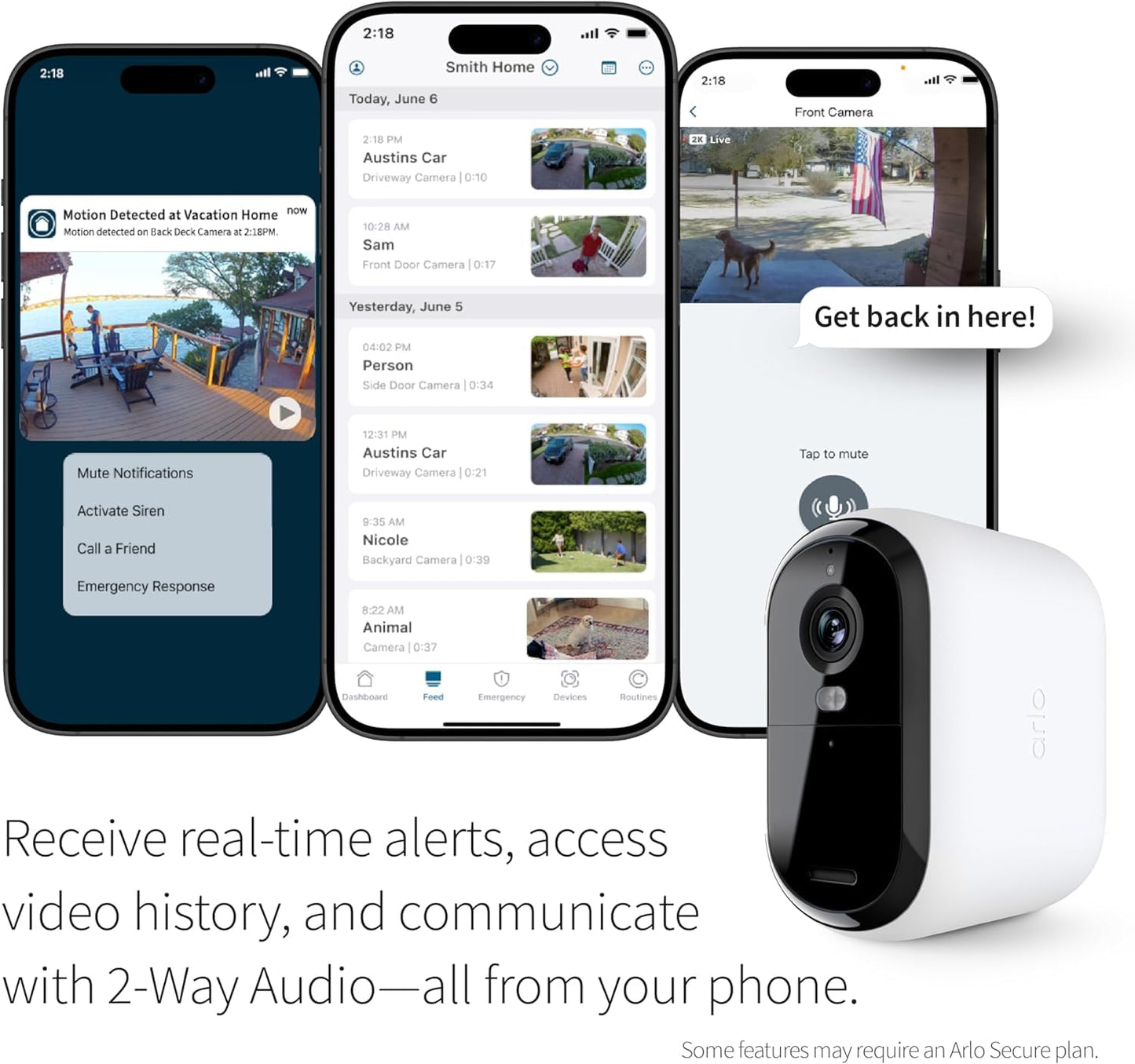 Arlo 3Pack Essential XL Spotlight Camera | 2nd Gen | 2K Color Night Vision, Wireless Security Outdoor Cam | 2-Way Audio | Direct to Wi-Fi No Hub