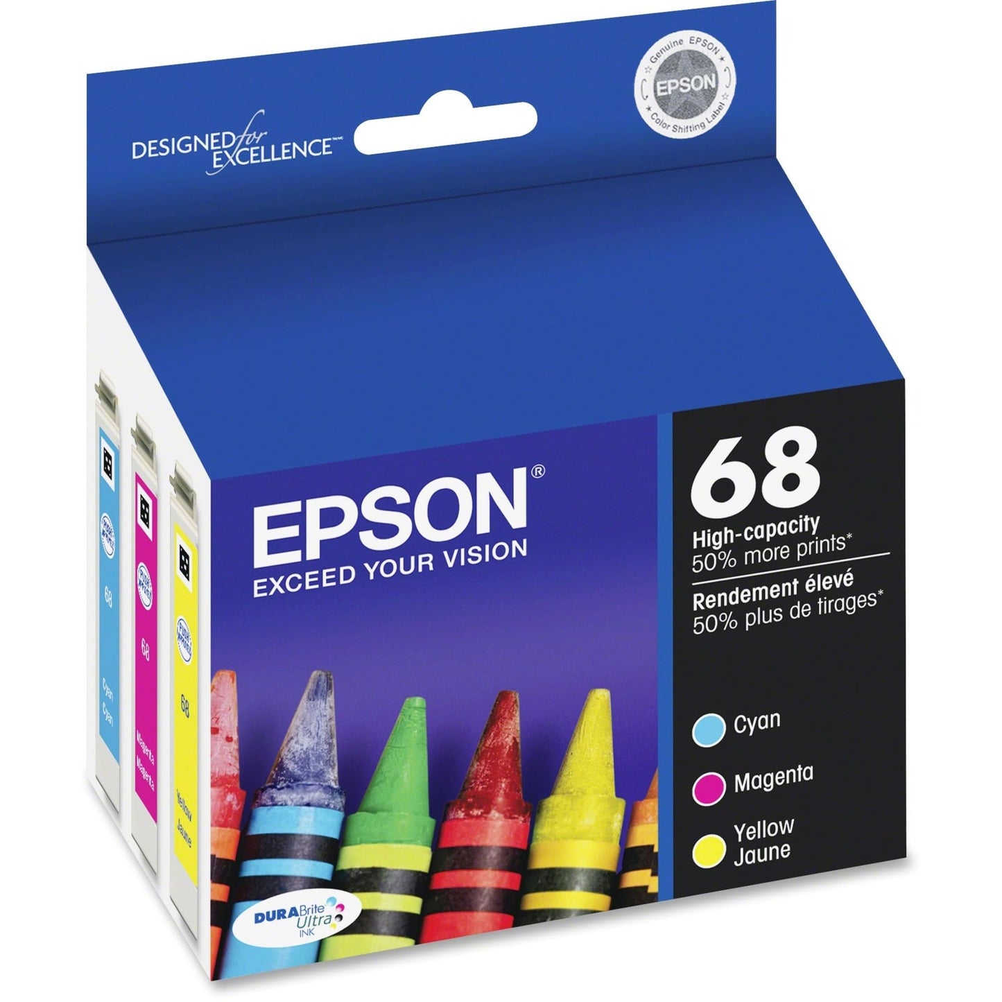 Epson T068520-S DURABrite Ultra Color Combo Pack High Capacity Cartridge Ink