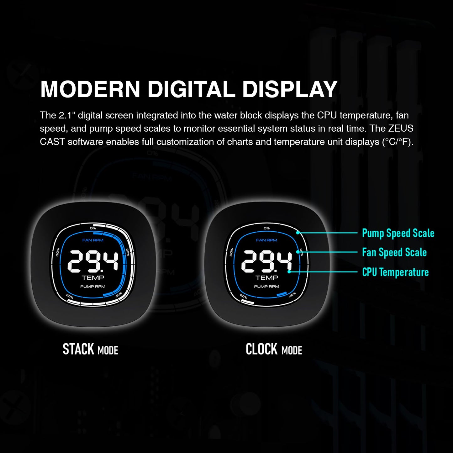 GAMDIAS Aura GL240 Digital AIO PC CPU Liquid Cooler