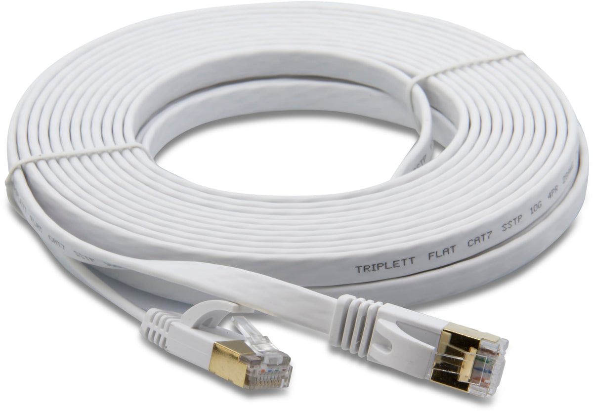 Triplett 25' Black Flat CAT7 Stranded Patch Cable (CAT7FL-25BK)
