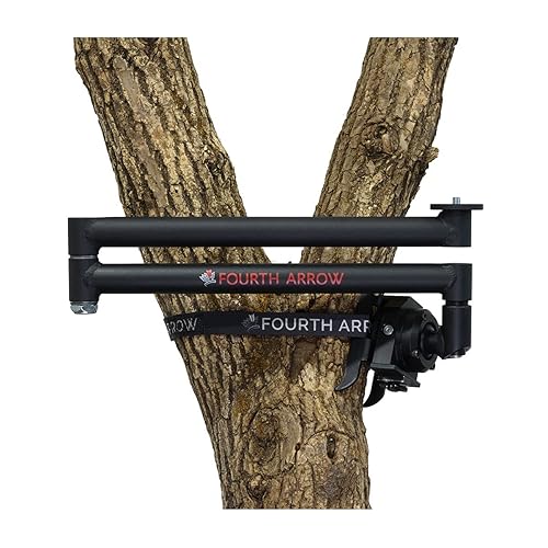 Fourth Arrow Stiff Arm Camera Arm Mount for Trees, Lightweight, Aluminum, 360 Tool-Less Leveling, Stable Bracket for Filming Hunts, Wide Range