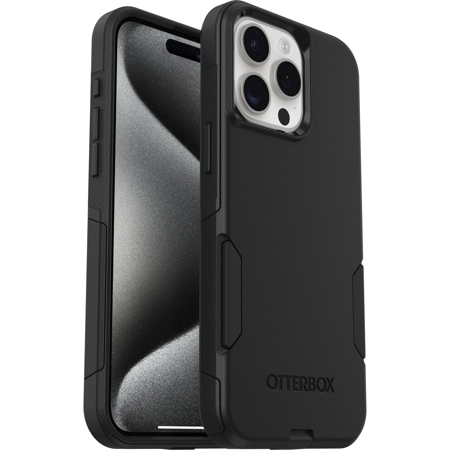 OtterBox iPhone 15 Pro MAX (Only) Commuter Series Case - Black, Slim & Tough, Pocket-Friendly, with Port Protection