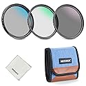 NEEWER 72mm UV/CPL/ND Lens Filter Kit, UV Protection + Circular Polarizing + Neutral Density (ND8) Camera Lens Filter Set with Multicoated Optical