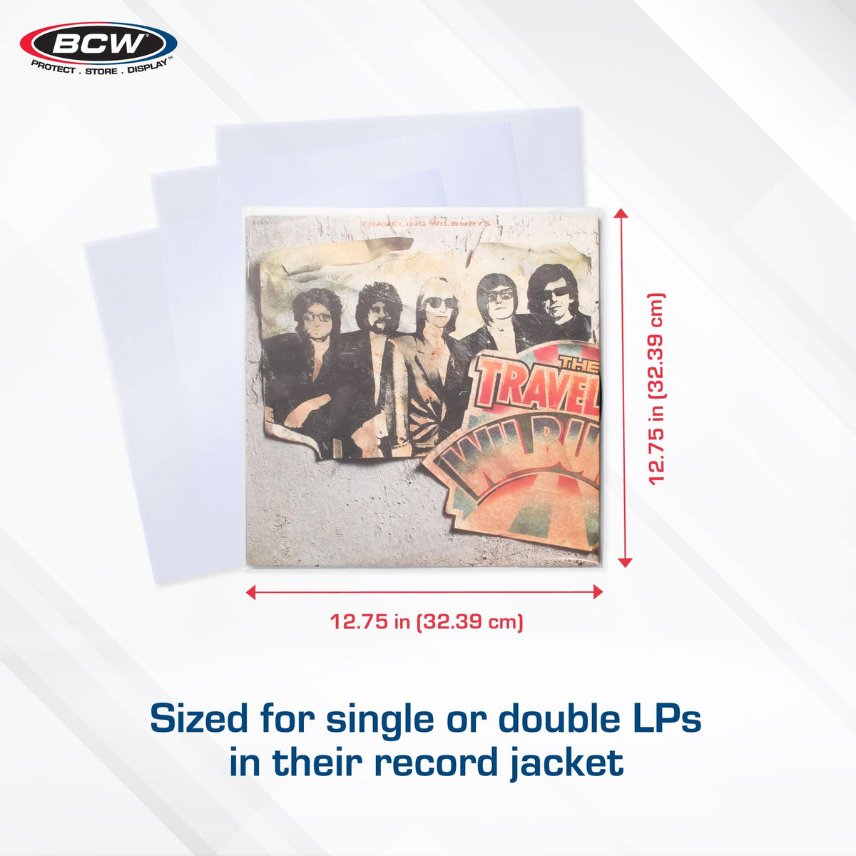 BCW Vinyl Record Sleeves |100-Pack for 12" LPs | Archival-Quality Vinyl Protective Sleeves for Single & Double Albums