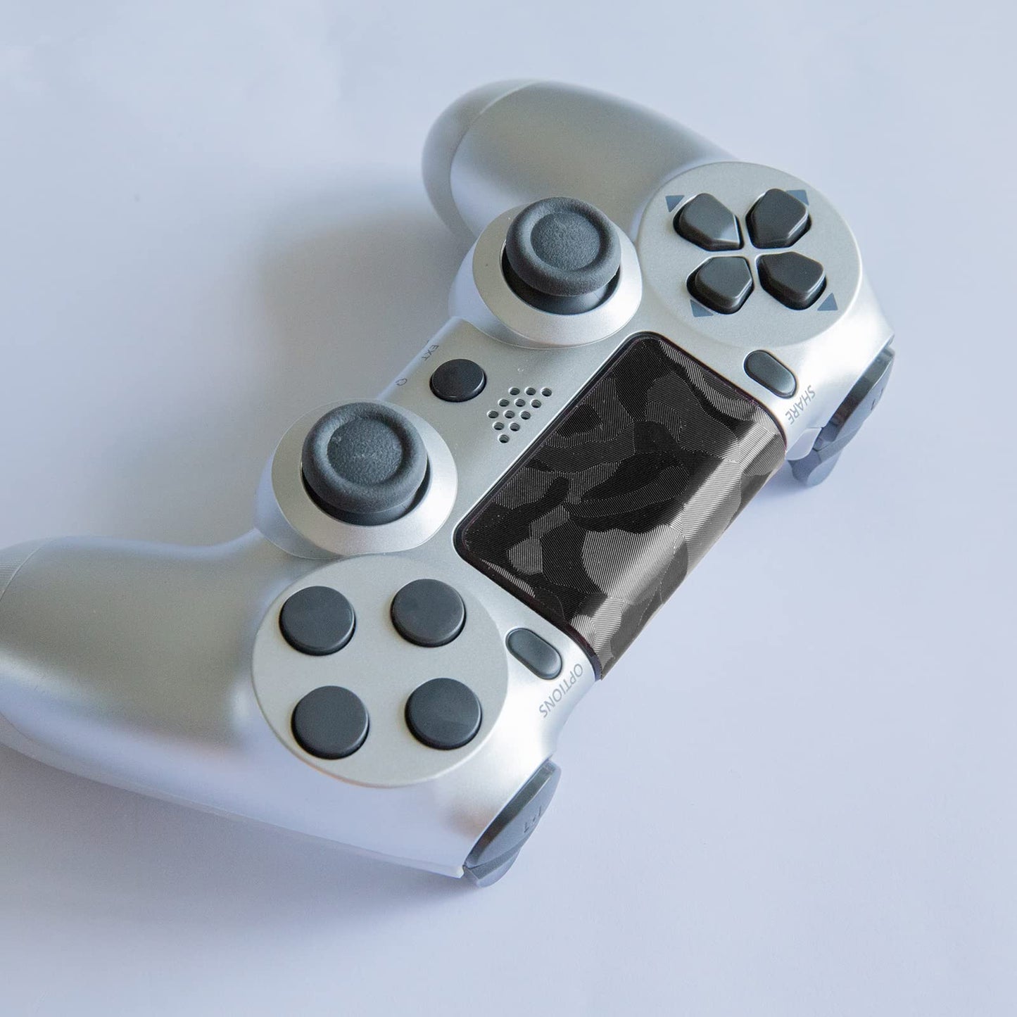 2Pcs of HOTLINEGAMES Touchpad Protector Compatible with PS4 Controller, Enhanced Texture Skin Compatible with PlayStation 4 DualShock,Pre-Cut,Easy