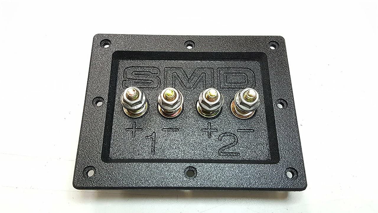 SMD Heavy Duty Speaker Terminal (Grade 8) (3/4" PVC Black) (2 Channel)